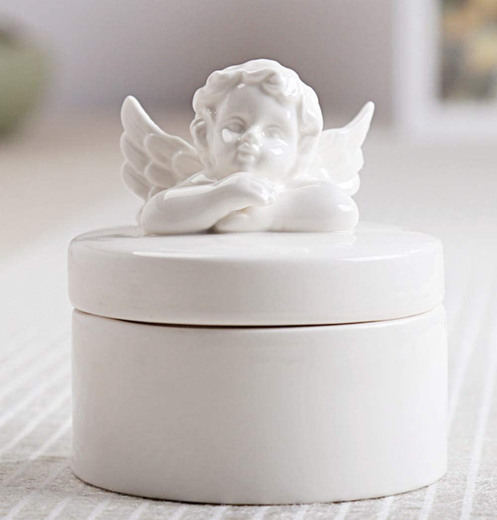 Happy Angel Ceramic Trinket Box