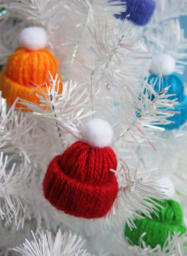Miniature Yarn Winter Hat Ornaments
