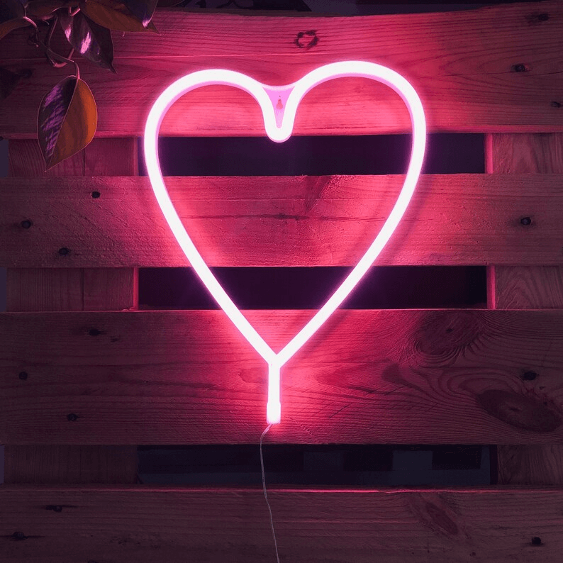 Perfect Valentine’s Day Loving Neon Pink Heart — Homebnc