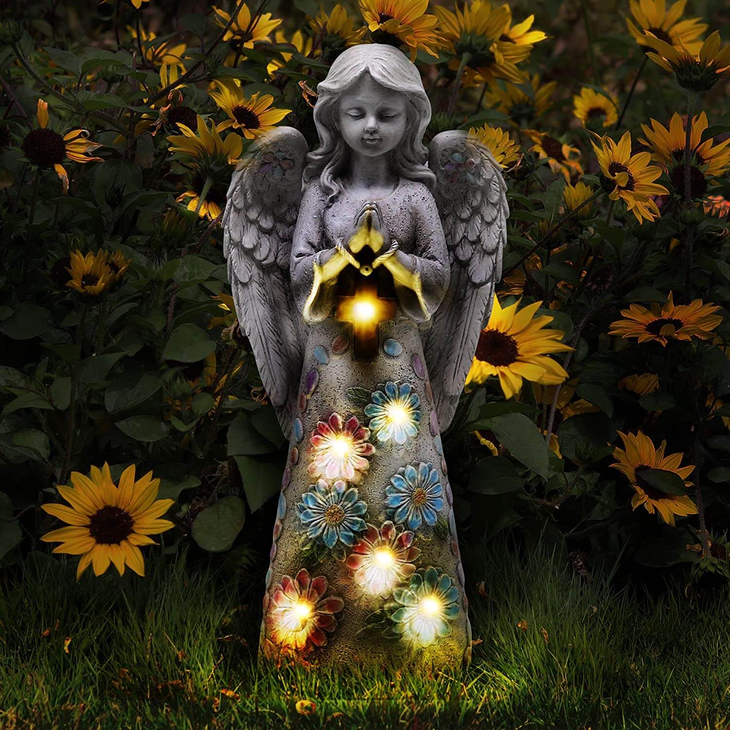Solar Light Garden Angel Sculpture