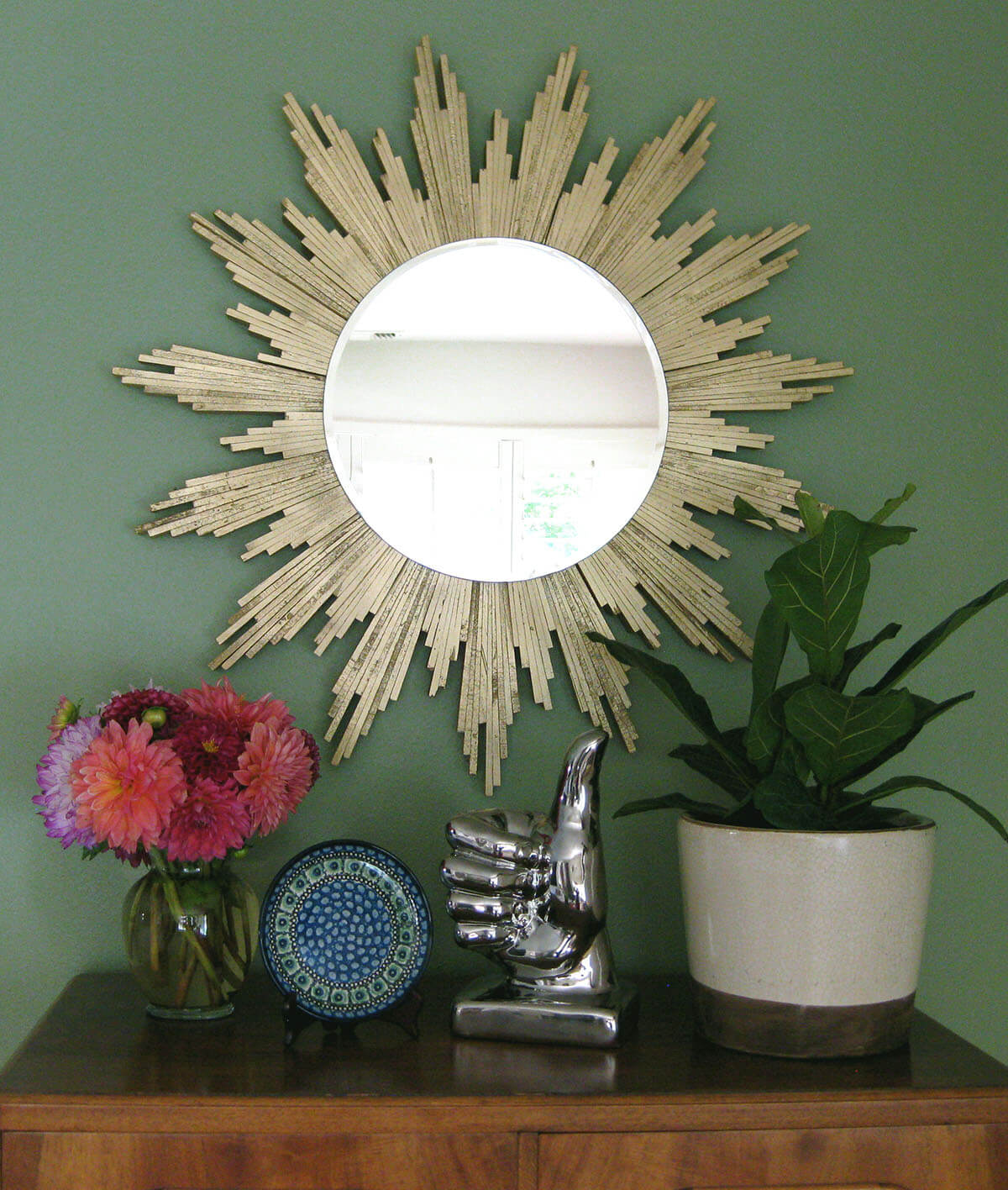 Shimmery Shim Sunburst Mirror Gold DIY Decoration