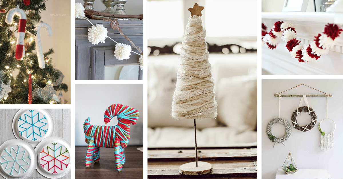 Featured image for “29 Festive DIY Christmas Yarn Decor Ideas to Personalize Your Holiday Decorations”