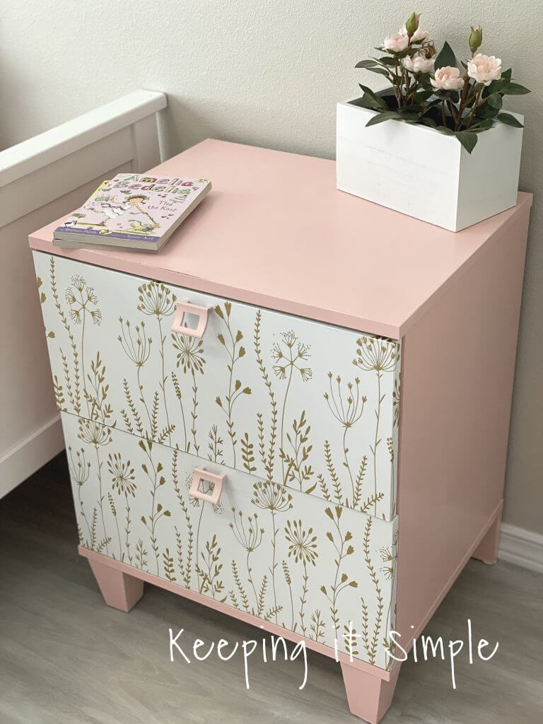Chic Blush and Gold Nightstand Makeover