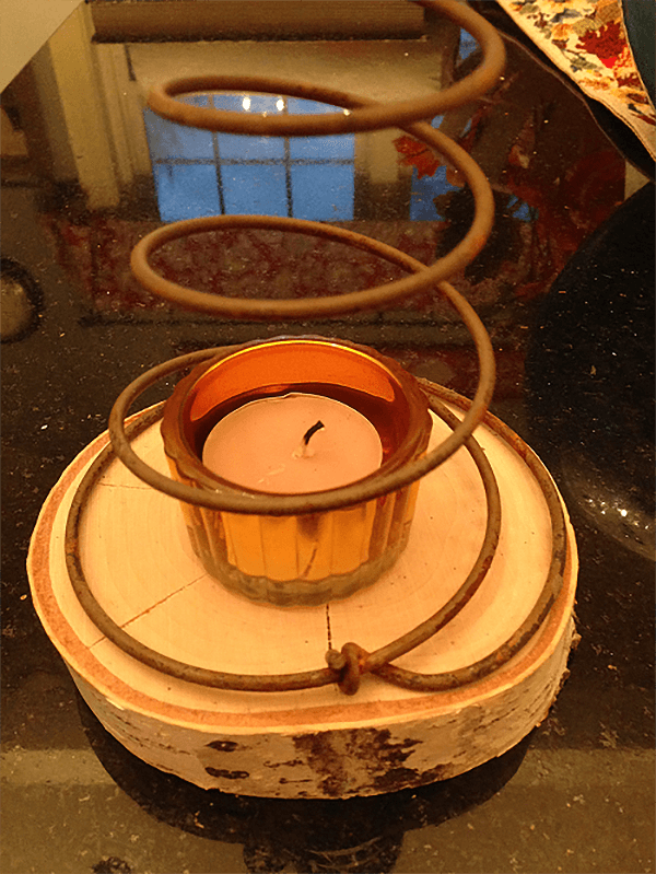 Aged Bedspring Coil Votive Tealight Holder