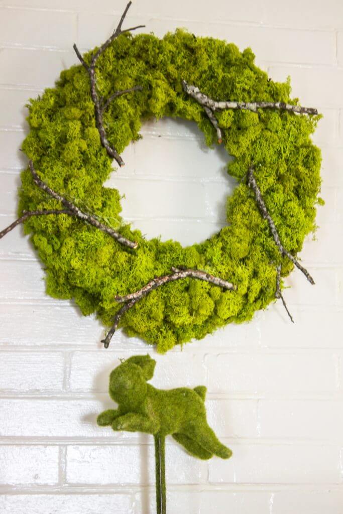 Simply Chartreuse Reindeer Moss Ring Wreath