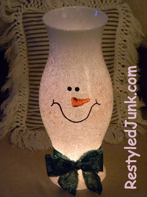 Whimsical Snowman Hurricane Shade Design
