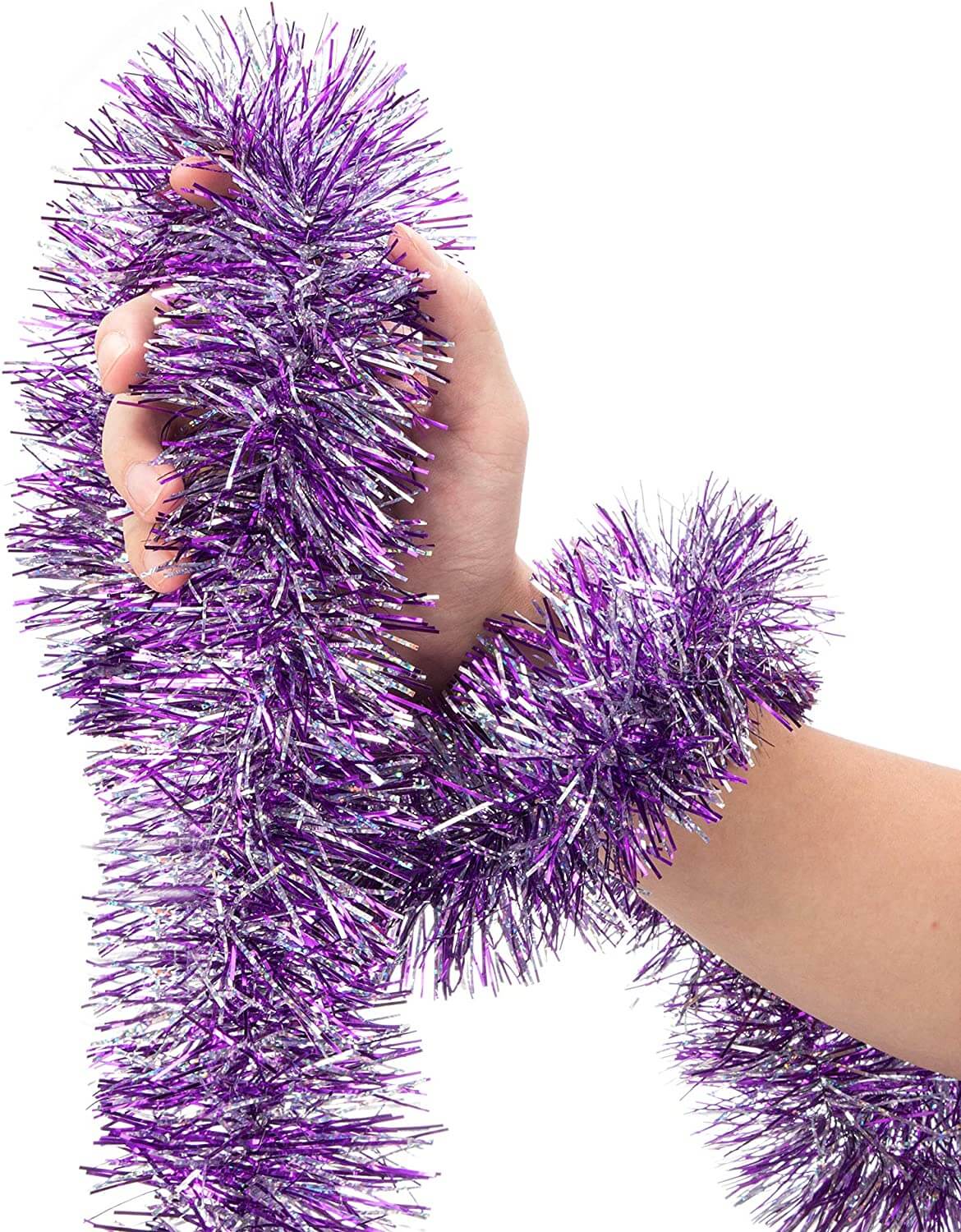 Slideep Purple Christmas Tinsel Garland