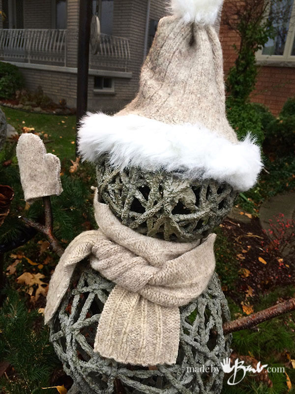 Cool Winter Planter Snowman Design