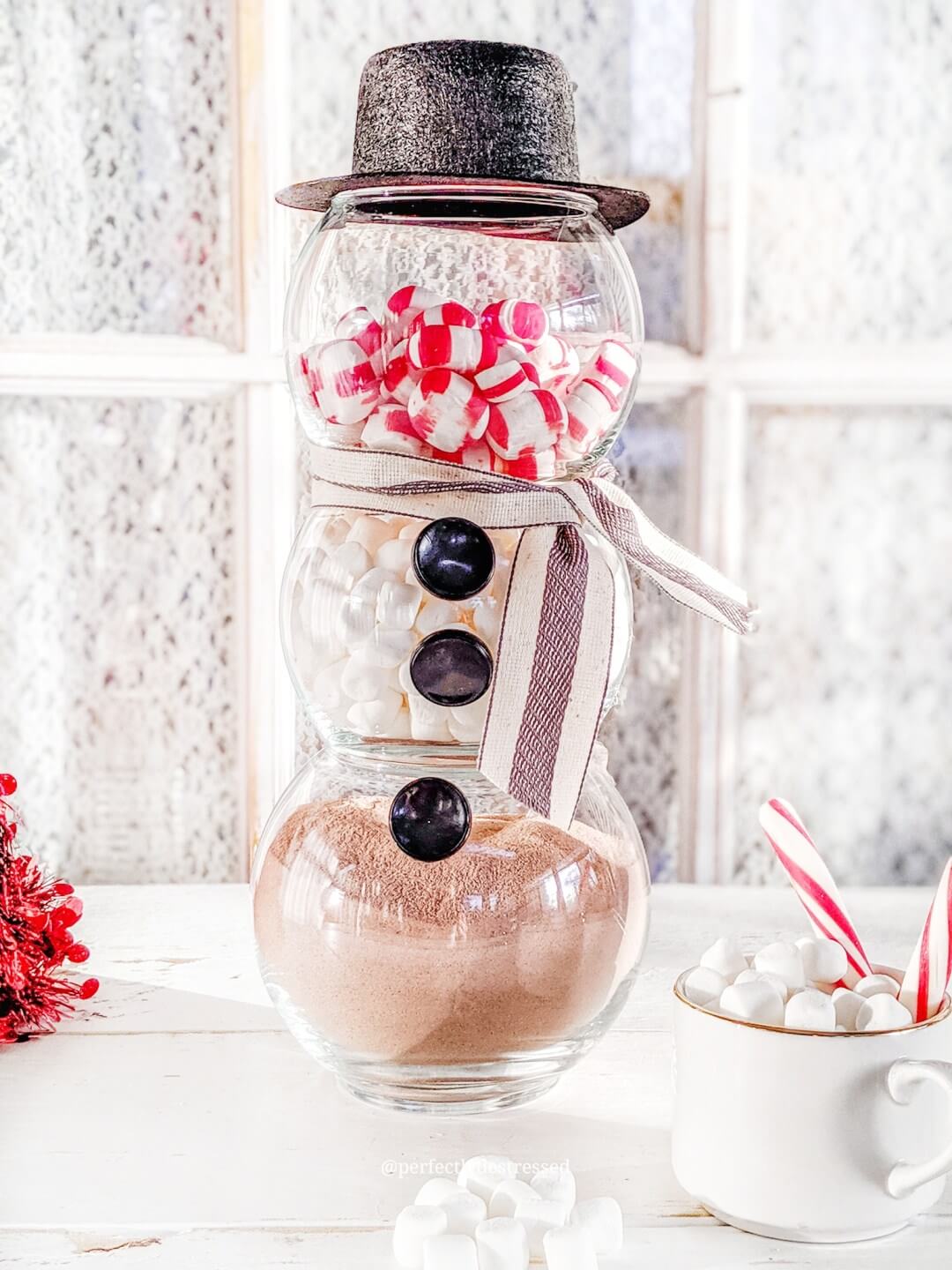 Hot Chocolate Bar Snowman Tower