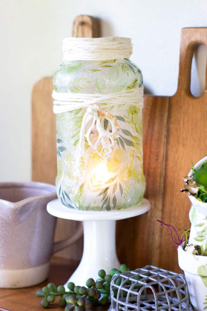 Spring Themed Tealight Jar Holder