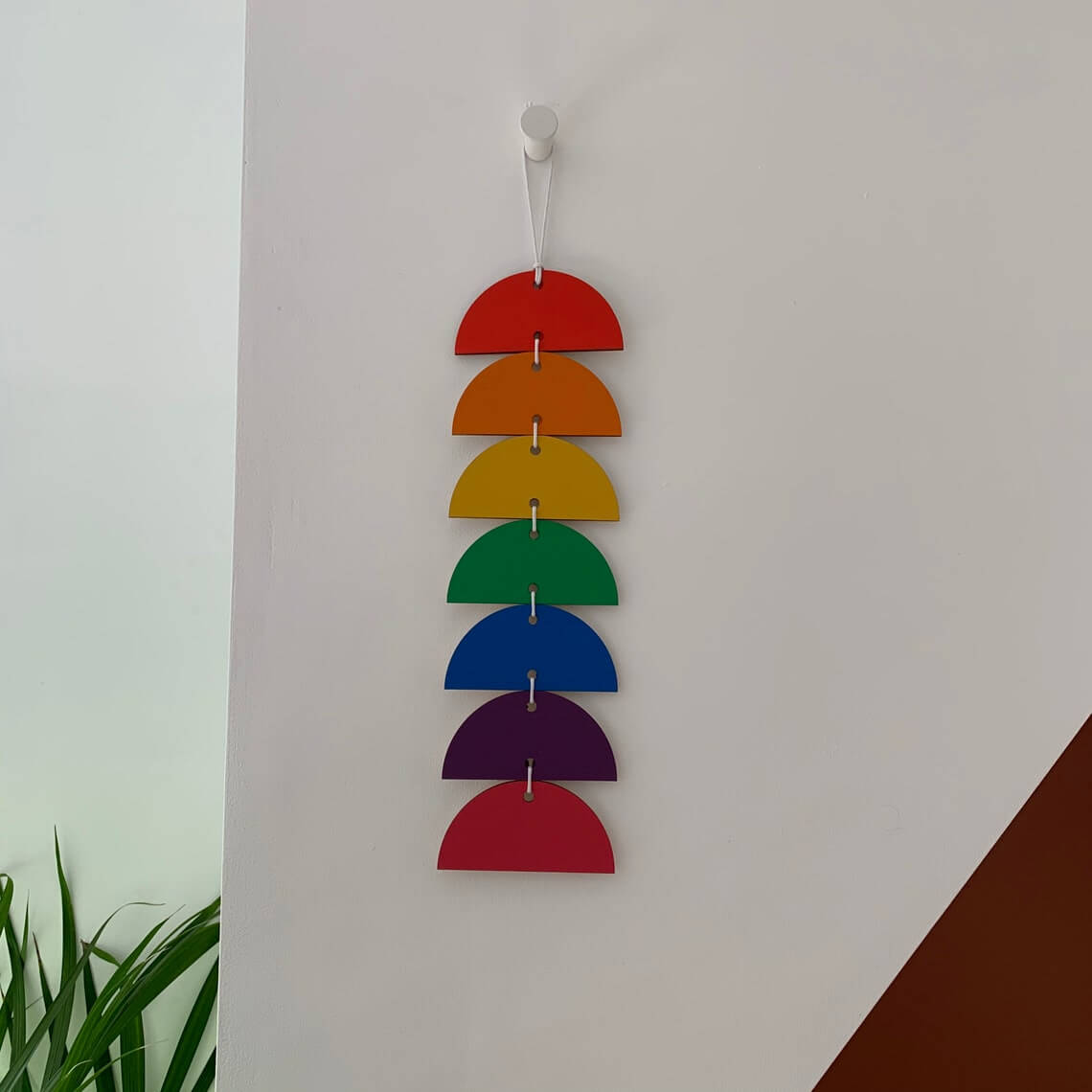 Colorful Half Circles Rainbow Wall Hanging