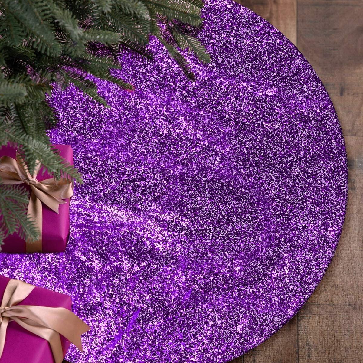 Yuboo Purple Christmas Tree Skirt