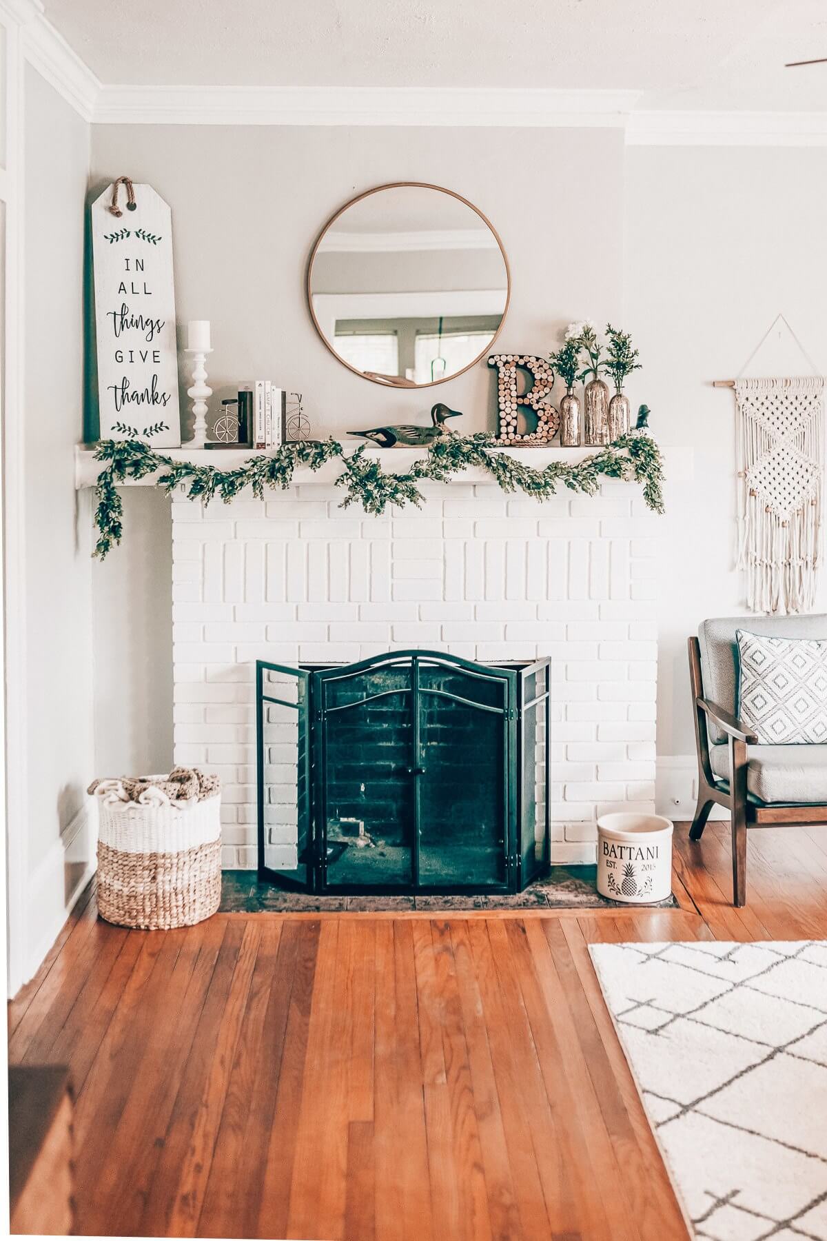 Charming Rustic Fireplace Christmas Decorations