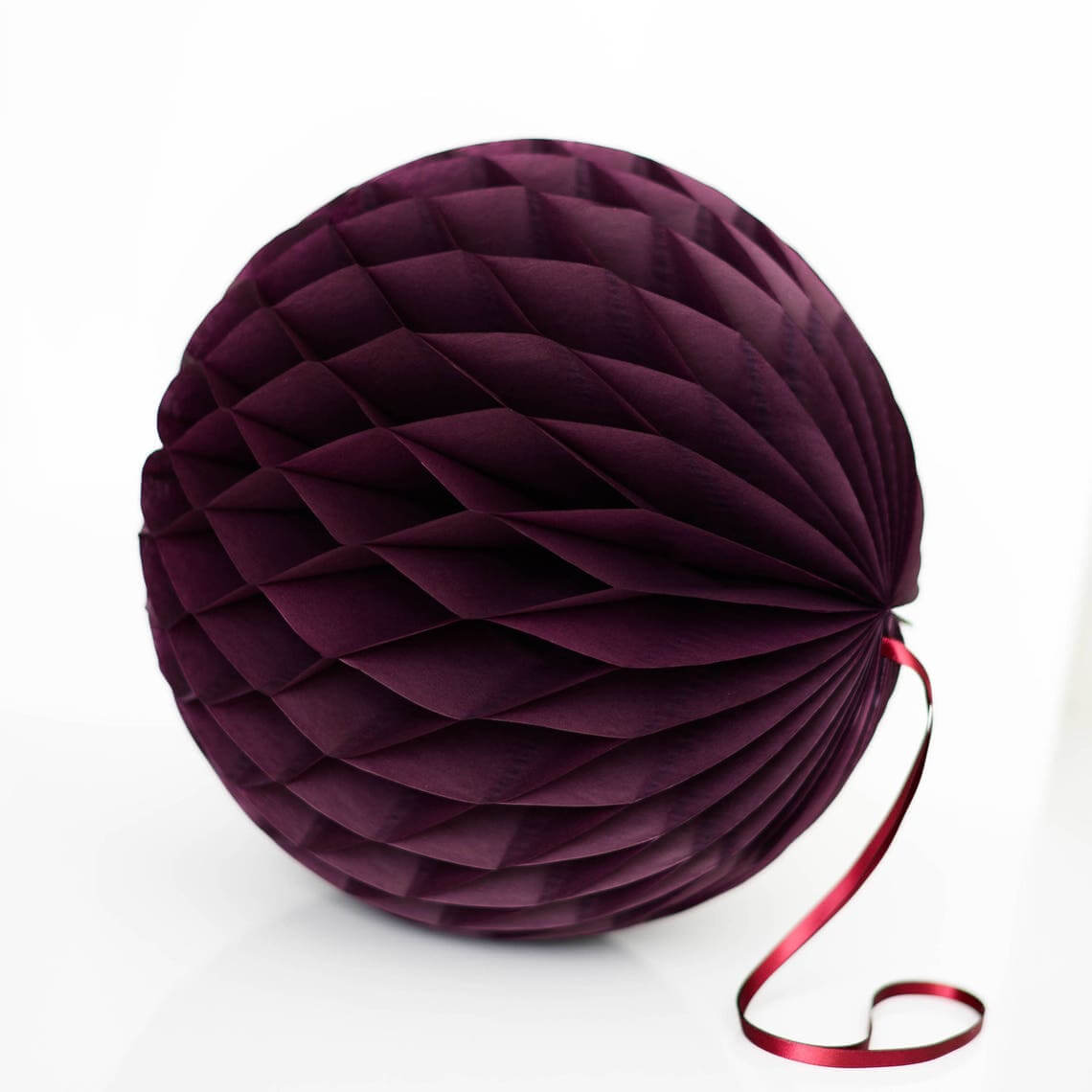 Cool Aubergine Paper Honeycomb Ball