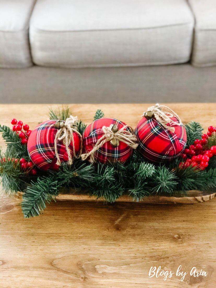 Charming Coffee Table Christmas Centerpiece