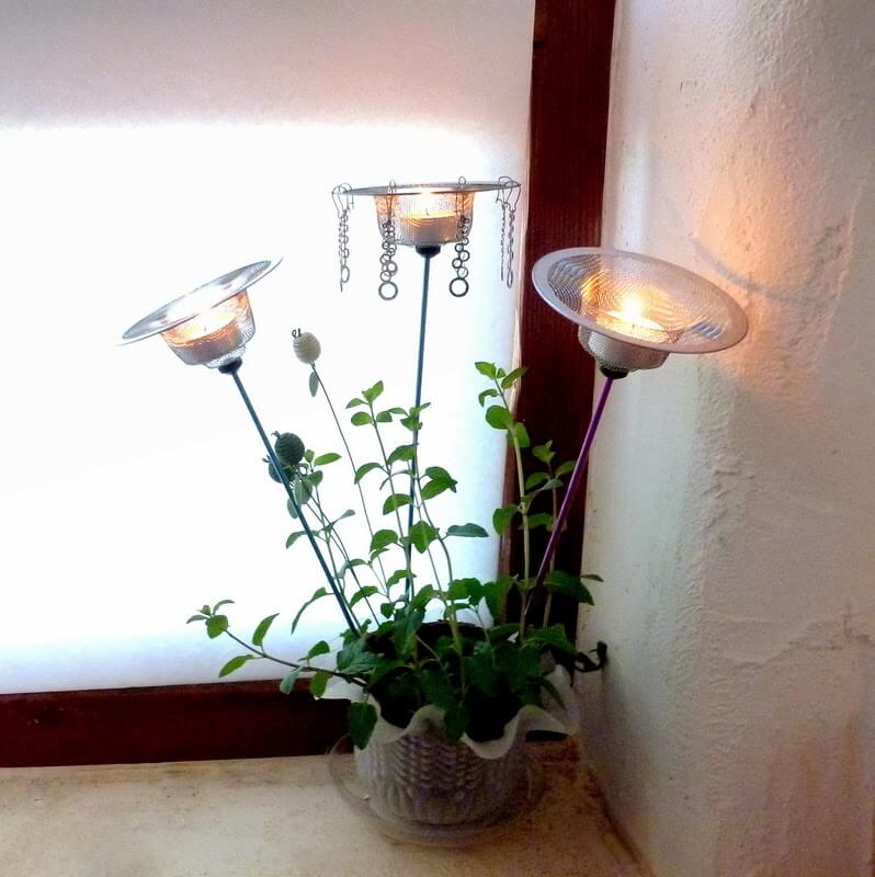 DIY Sink Strainer Tealight Holder