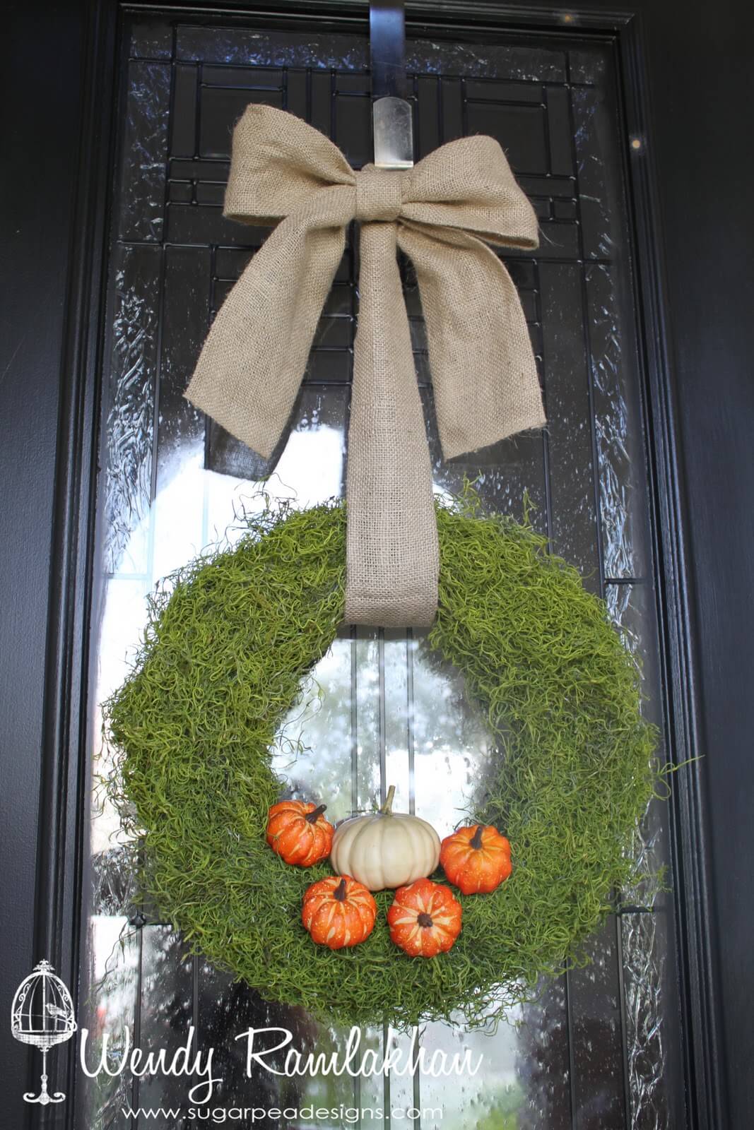 Moss Covered Autumn Theme Wreath