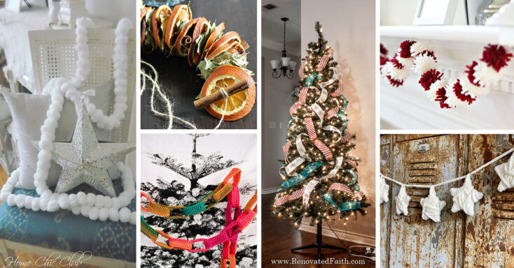 Featured image for 21 Magnificent DIY Christmas Tree Garland Ideas to Fill Your Home with Joy