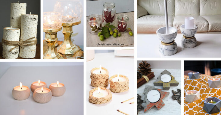 Featured image for 25 DIY Tealight Candle Holder Ideas to Build Up the Ambiance