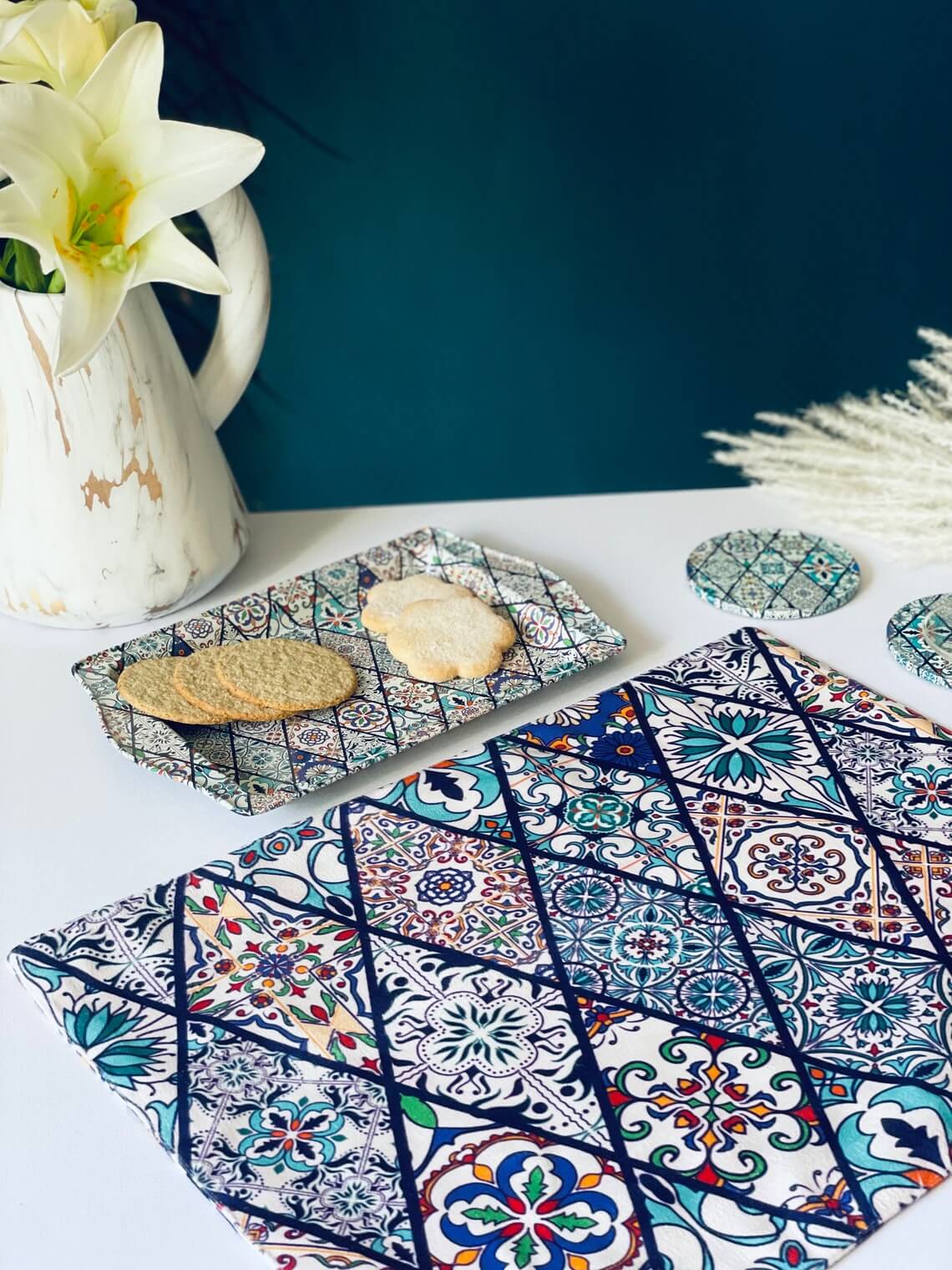 Beautiful Mediterranean Style Patterned Placemats