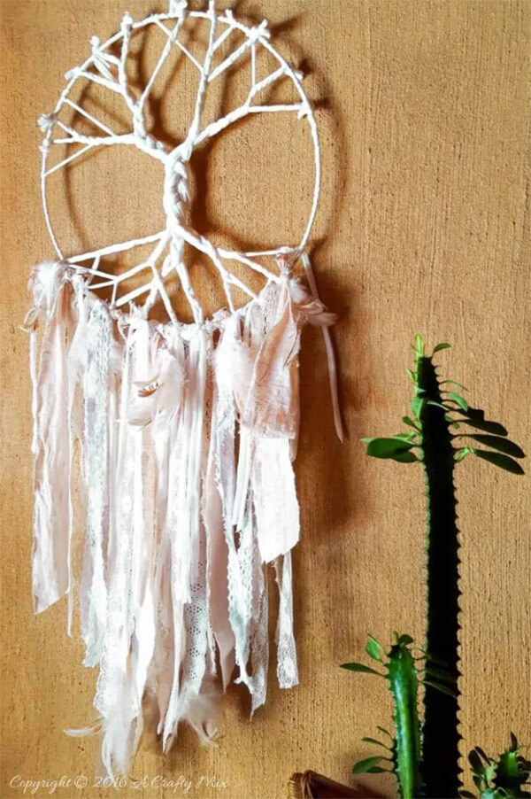 T-Shirt Yarn Tree of Life Dreamcatcher