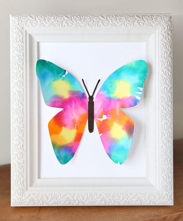 Tie-Dye Butterfly Using Paper Transfer Technique