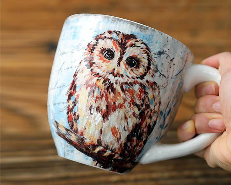 Cute Owl Themed Coffee Mug