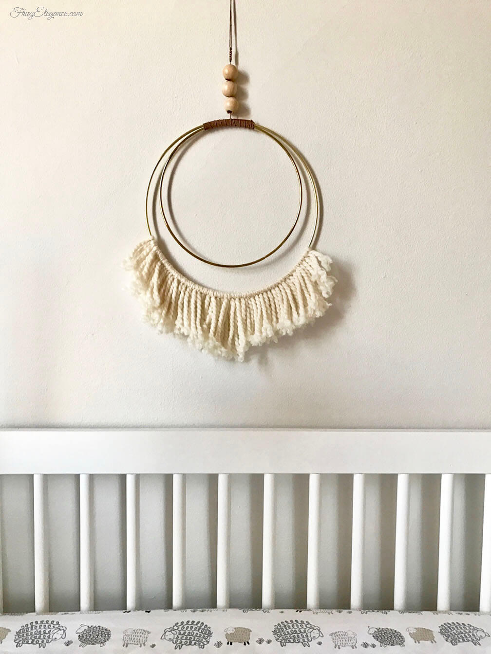 Modern Macrame Double Hoop Dreamcatcher