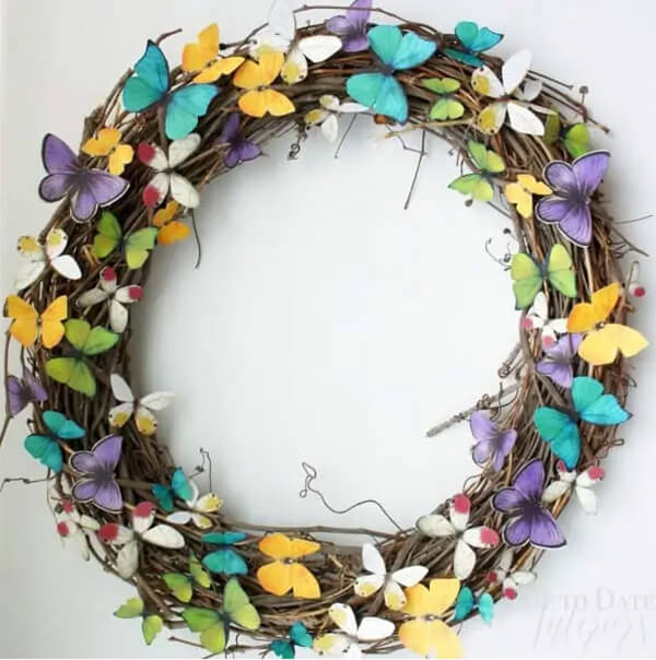 Flock of Butterflies Woodland Wonderland Wreath