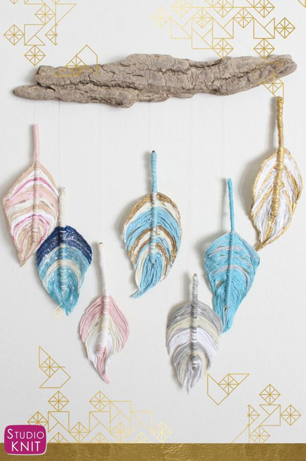 Fabulous Fiber Feathers DIY Wall Decorations