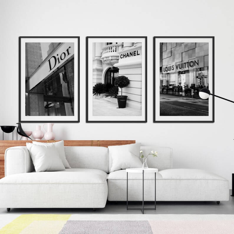 Black and White Posh Poster Trio