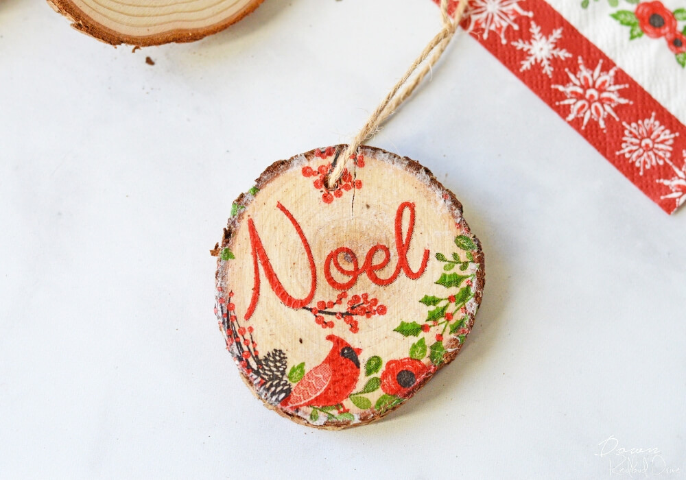 Painted Wood Slice Ornaments with Martha Stewart Stencils - Design  Improvised