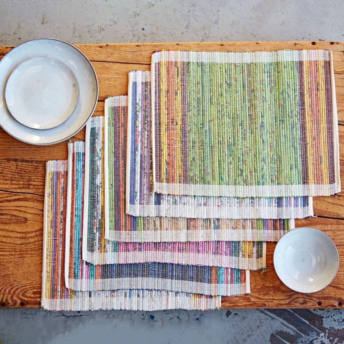 Cool Recycled Newspaper Woven Placemat