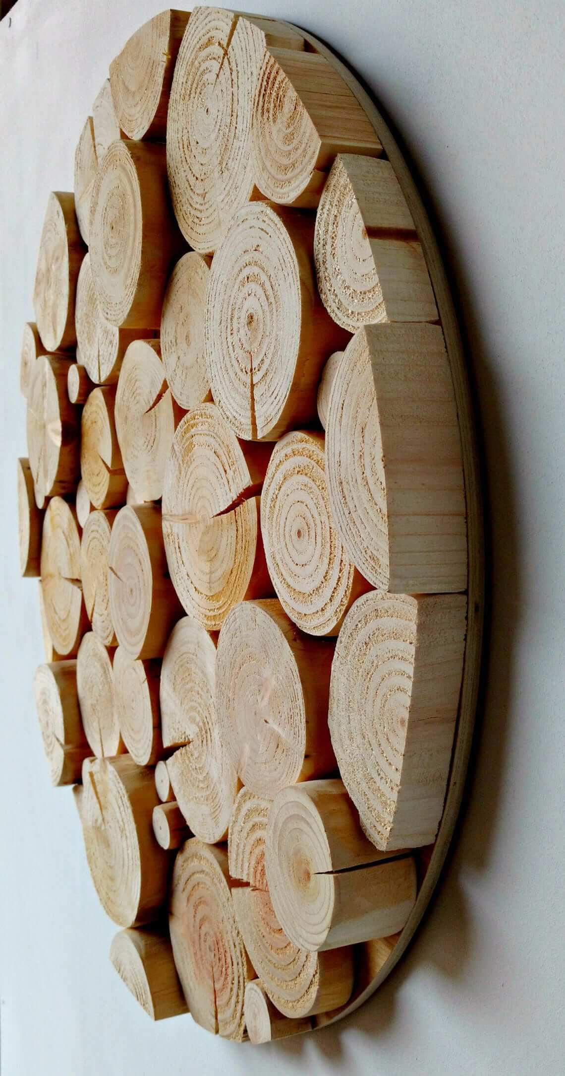 Wood Slice Mosaic Wall Art