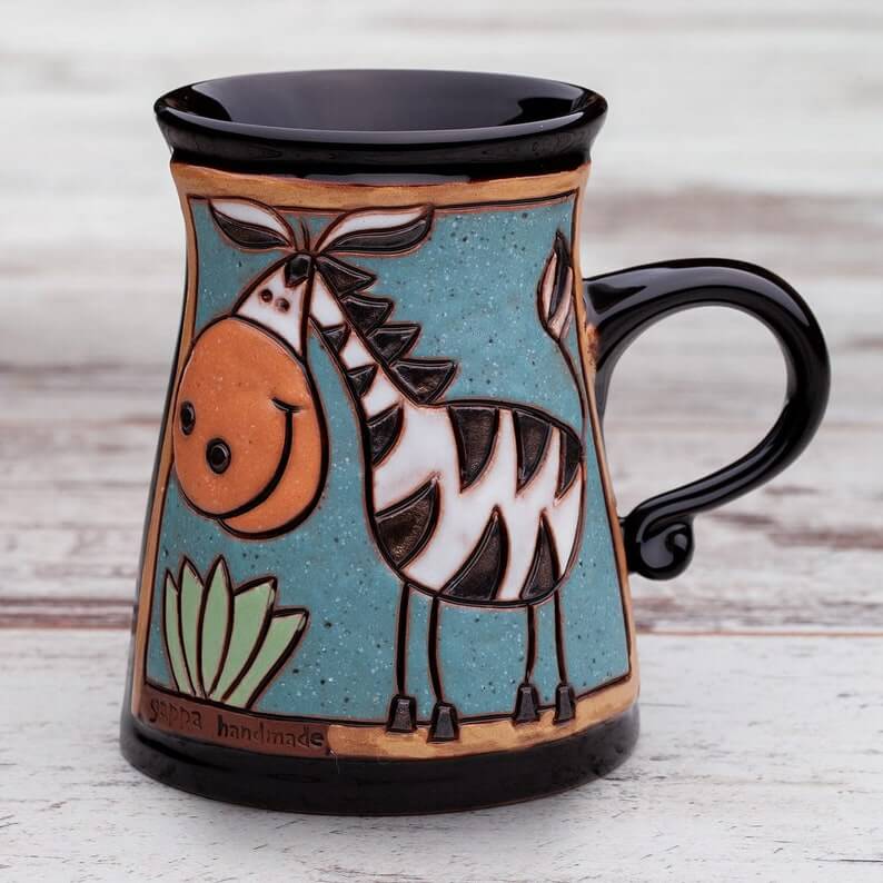 Hand Painted Ceramic Coffee Mug