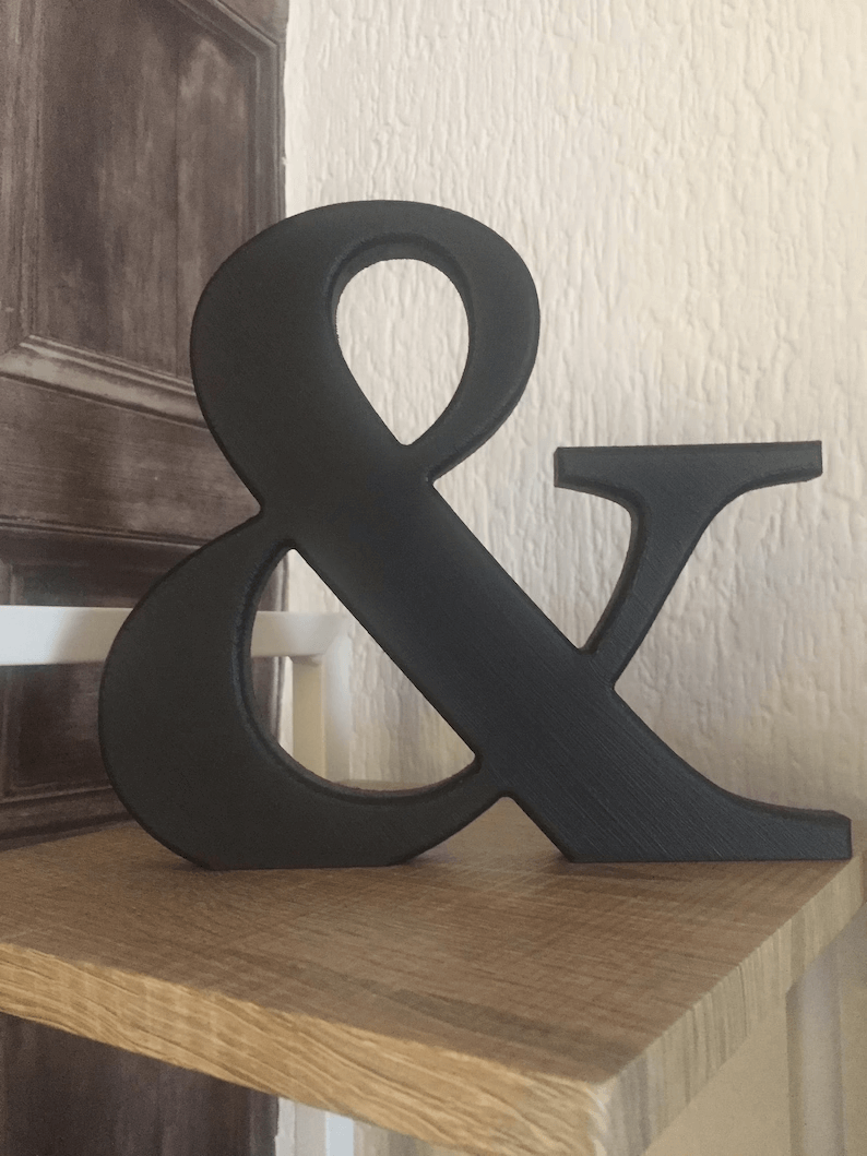 Decorative Wooden Letters Painted Black