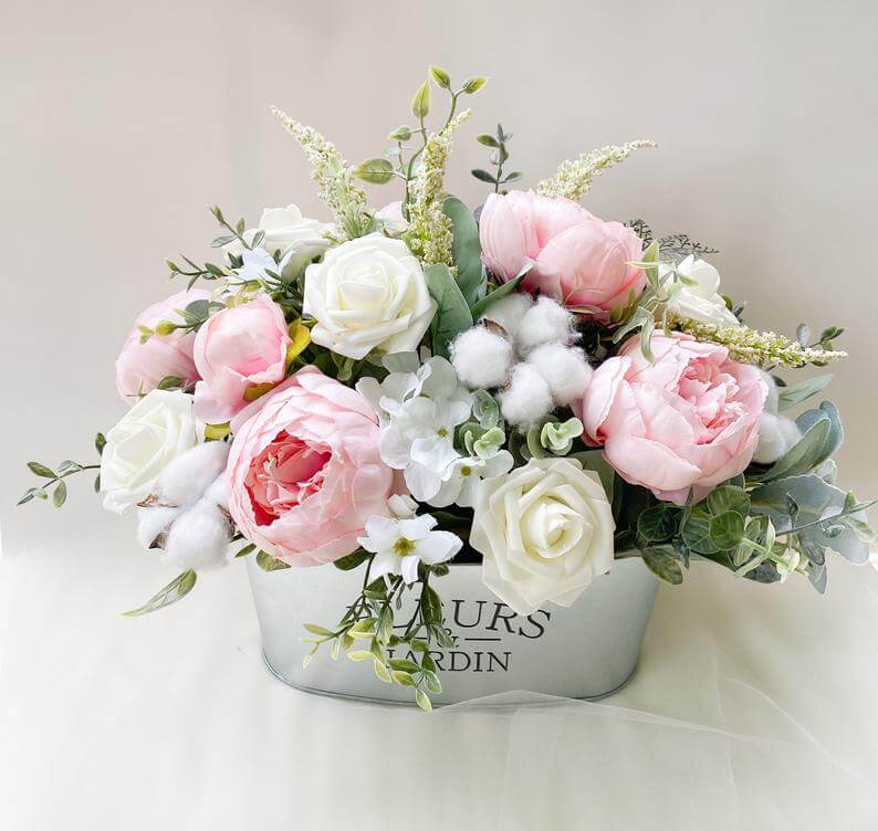 French Flower Garden Springtime Centerpiece