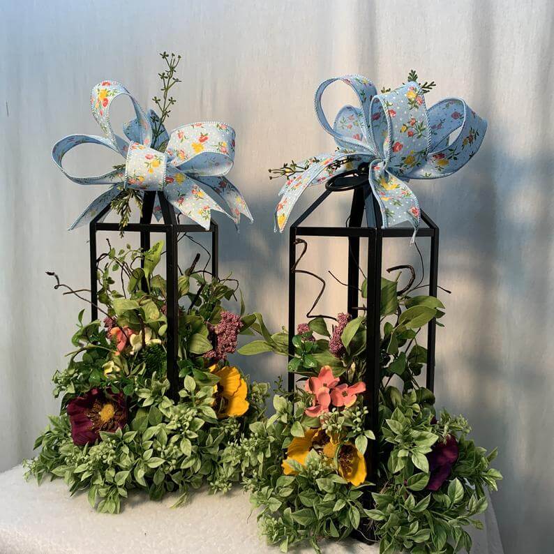Lantern Bouquets with Spring Time Ribbon