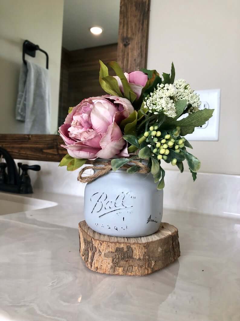 Rustic and Graceful Peony Bloom Small Arrangement