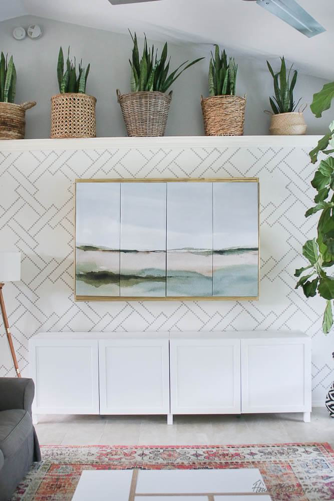 Gorgeous Hidden TV Frame Wall Art