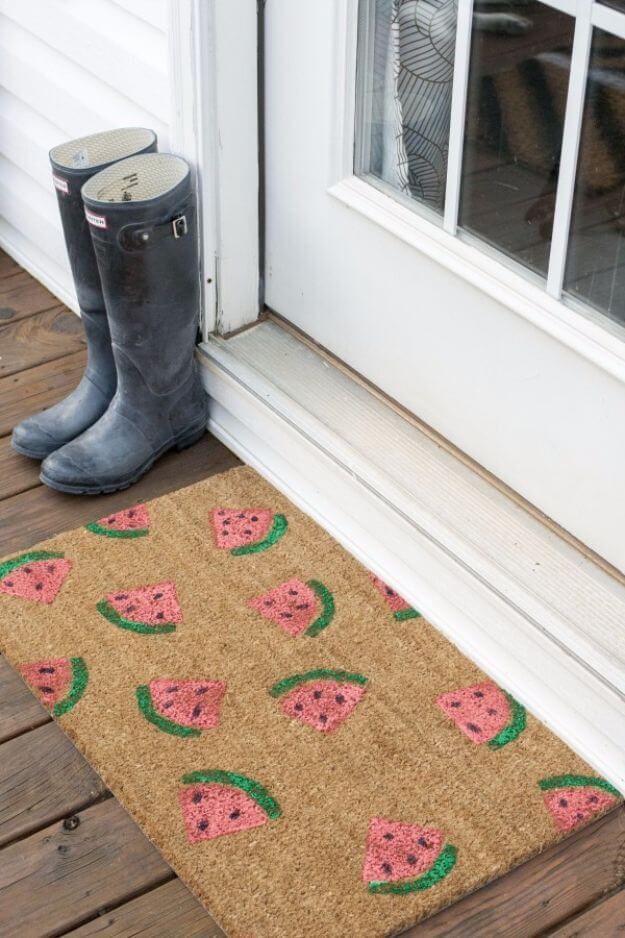 Sweet and Simple Watermelon Welcome Mat