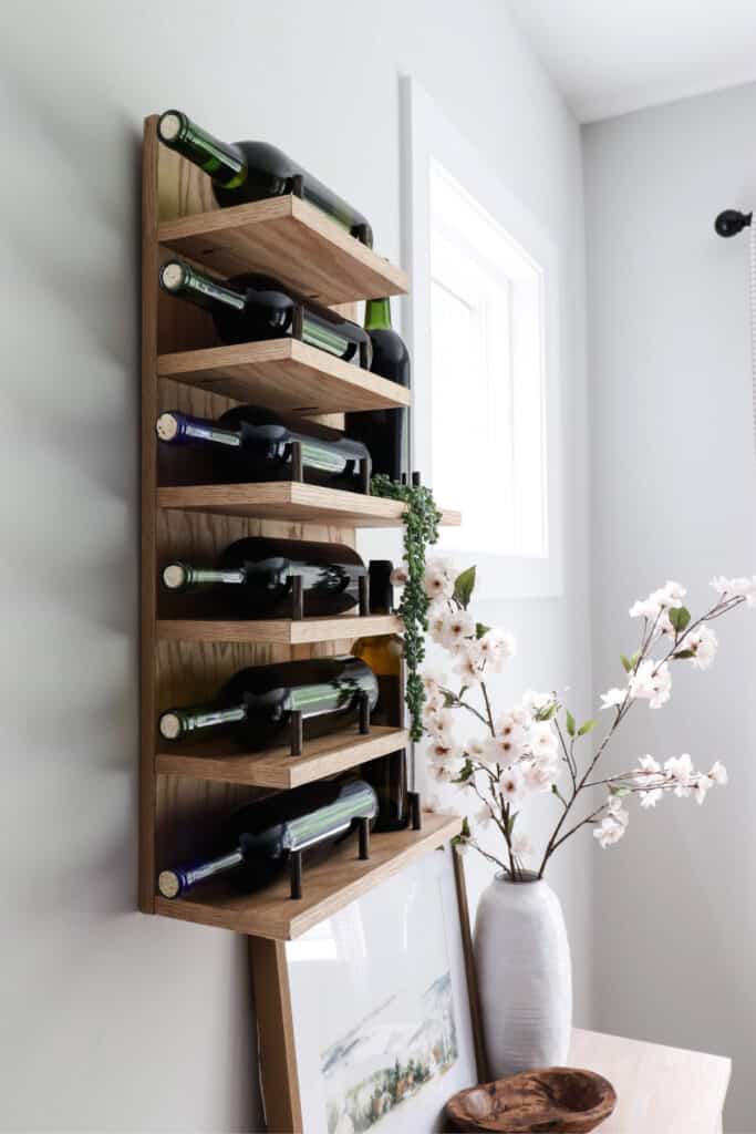 Chic DIY Wall Wine Rack