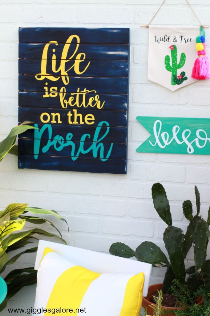 Bright and Cheerful Hand-Painted Porch Sign