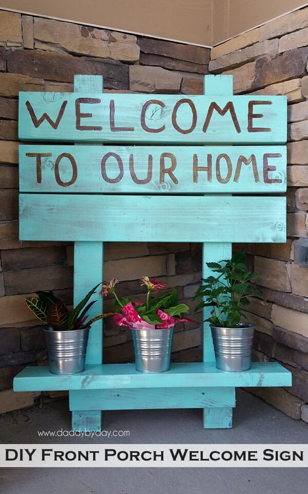 Front Porch "Welcome to Our Home" Sign