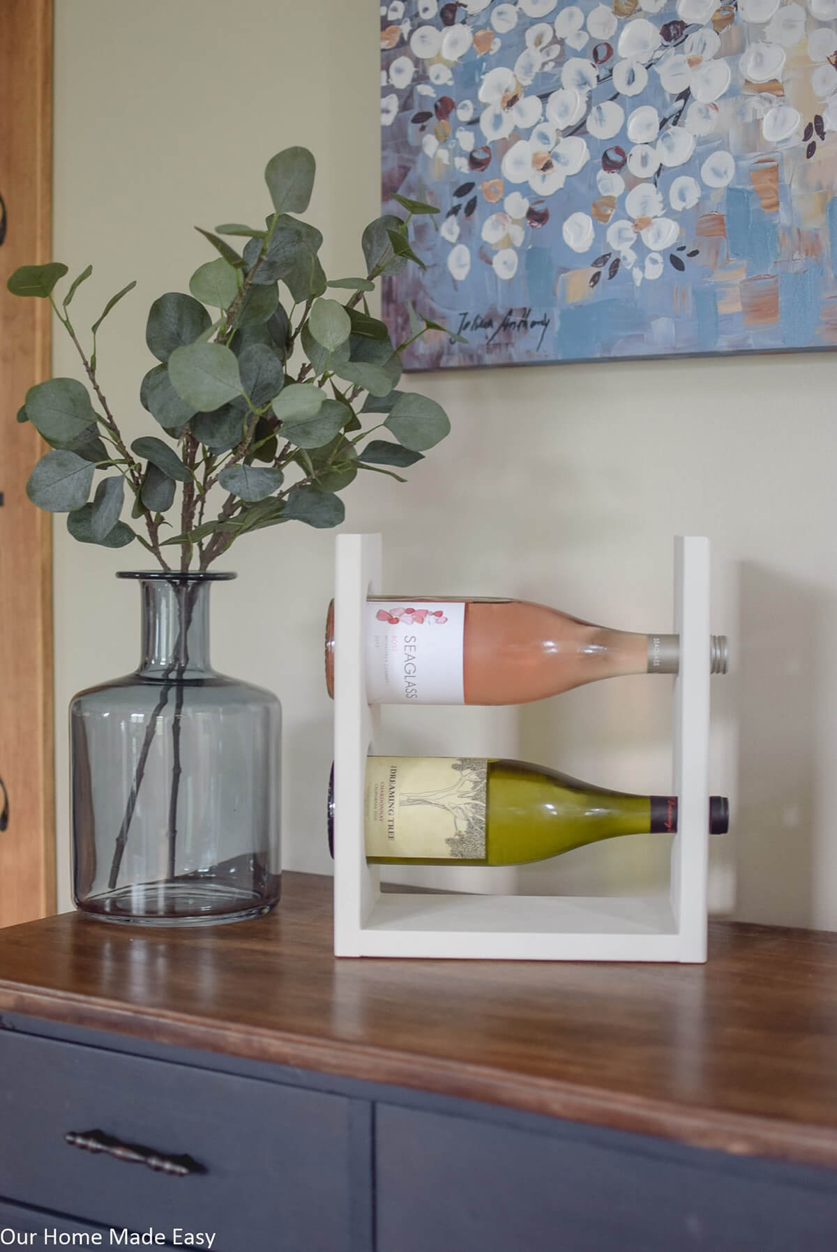 Minimalistic DIY Tabletop Wine Rack