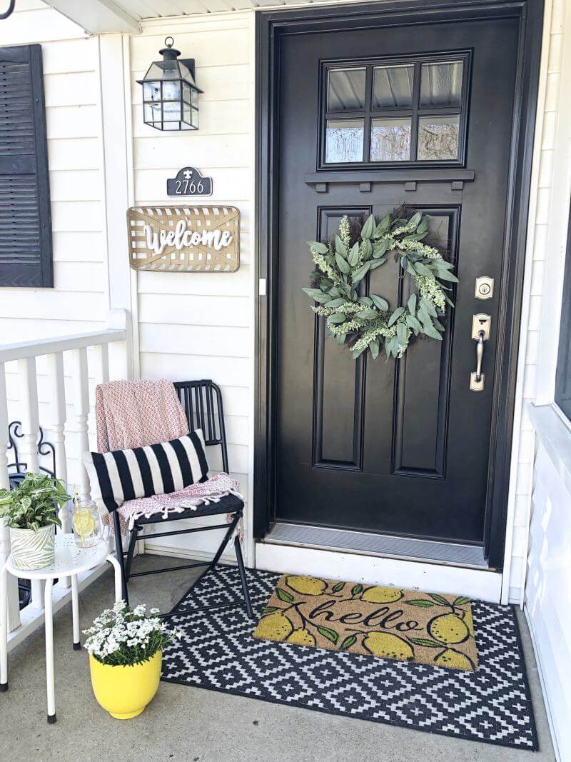 Lemon Yellow Summer Welcome Mat