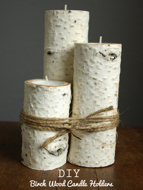 Birch Branch Candle Holder Bursting with Personality