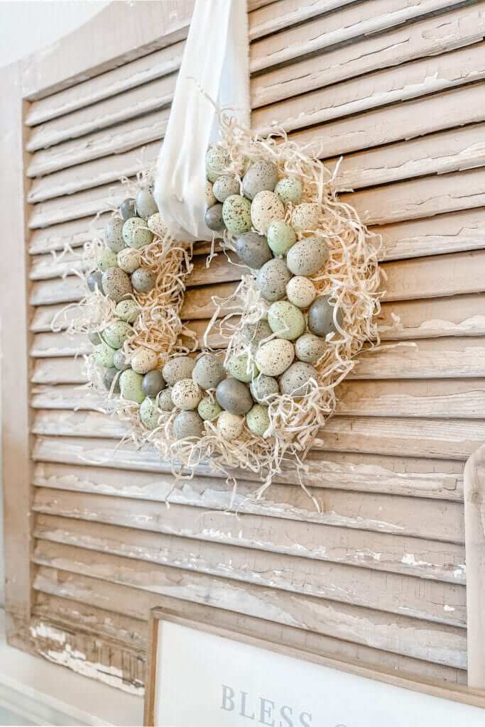 Speckled Egg and Natural Moss Excelsior Wreath