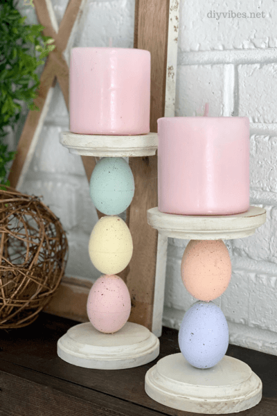 Pretty and Pastel Easter Egg Candle Holders