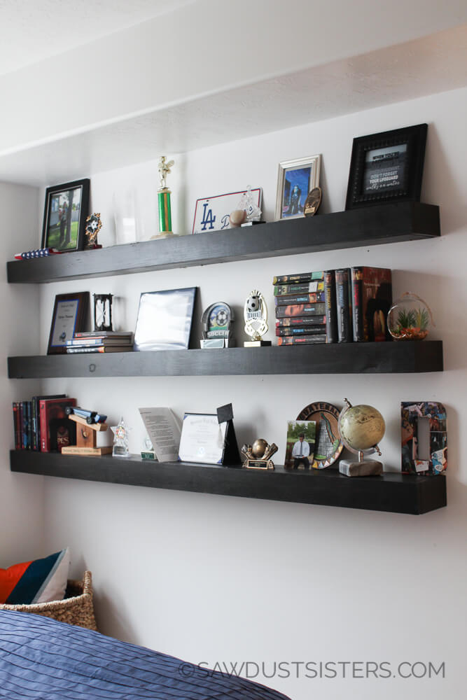 Simple and Sturdy Floating Shelves